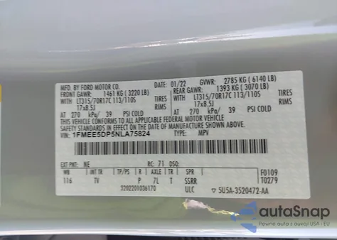 2022 Ford Bronco Wildtrak from USA, damaged, VIN 1FMEE5DP5NLA75824